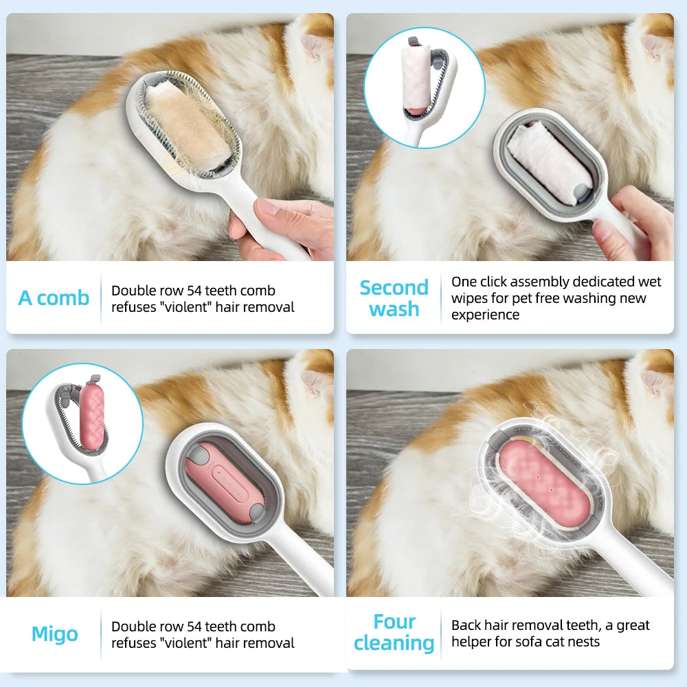 4-in-1 pet grooming brush for cats and dogs, photo 5