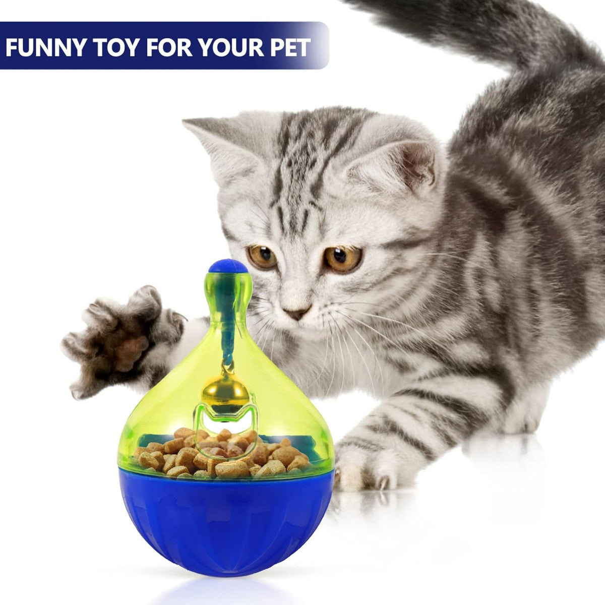 Interactive wobble treat ball dispenser for dogs and cats, photo 4 of 8
